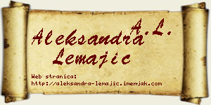 Aleksandra Lemajić vizit kartica